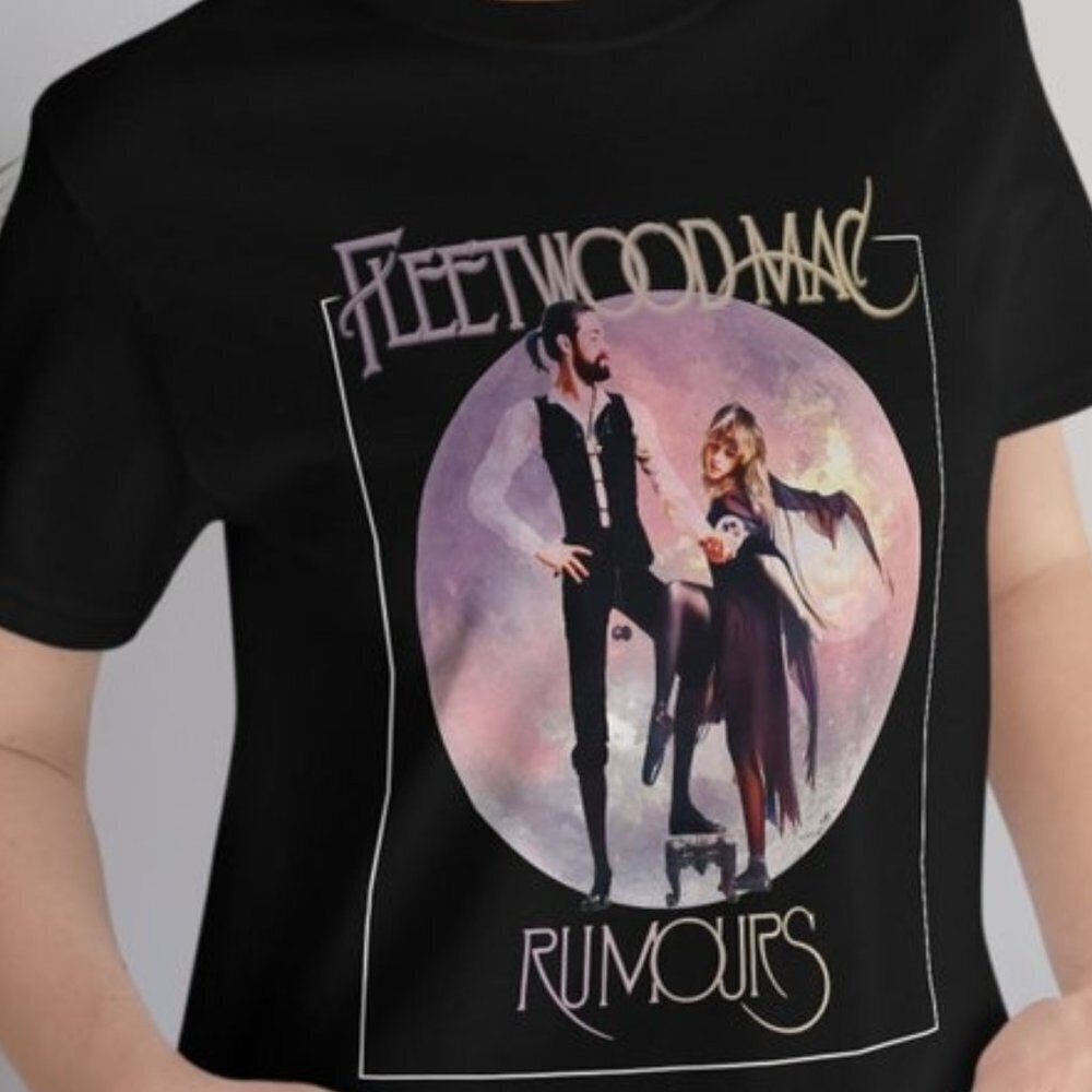 Stevie Nicks Rock Band Tee Rumours Album Cover Fleetwood Mac Unisex Tshirt